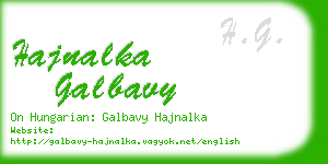 hajnalka galbavy business card